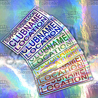 Holo Media - Sample Color Text with Spot Clear Emboss Accents