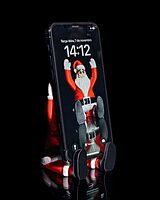Supportive Santa Phone Holder