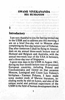 Swami Vivekananda - His Humanism Swami Vivekananda - His Humanism