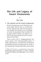 Swami Vivekananda - His Life and Legacy Swami Vivekananda - His Life and Legacy