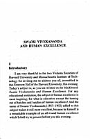 Swami Vivekananda and Human Excellence Swami Vivekananda and Human Excellence
