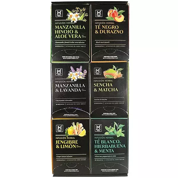 MEMBERS MARK SURTIDO TÉ PREMIUM VARIOS SABORES  120 PZAS DE 2 G