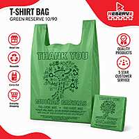 T-Shirt Bag 11.5x6.5x21 Green Reserve 10/90