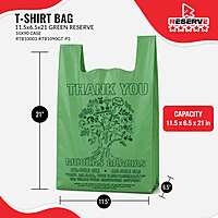 T-Shirt Bag 11.5x6.5x21 Green Reserve 10/90