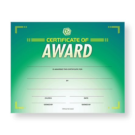 T&T Certificate of Award (10 Pack) T&T Certificate of Award (10 Pack)