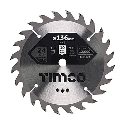 Rip Saw Blade 24 Tooth x 136mm for Wood (DT1947) Rip Saw Blade 24 Tooth x 136mm for Wood (DT1947)
