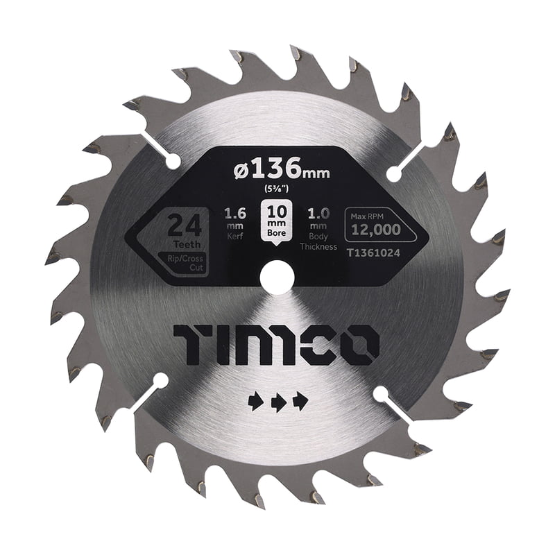 Rip Saw Blade 24 Tooth x 136mm for Wood (DT1947) Rip Saw Blade 24 Tooth x 136mm for Wood (DT1947)