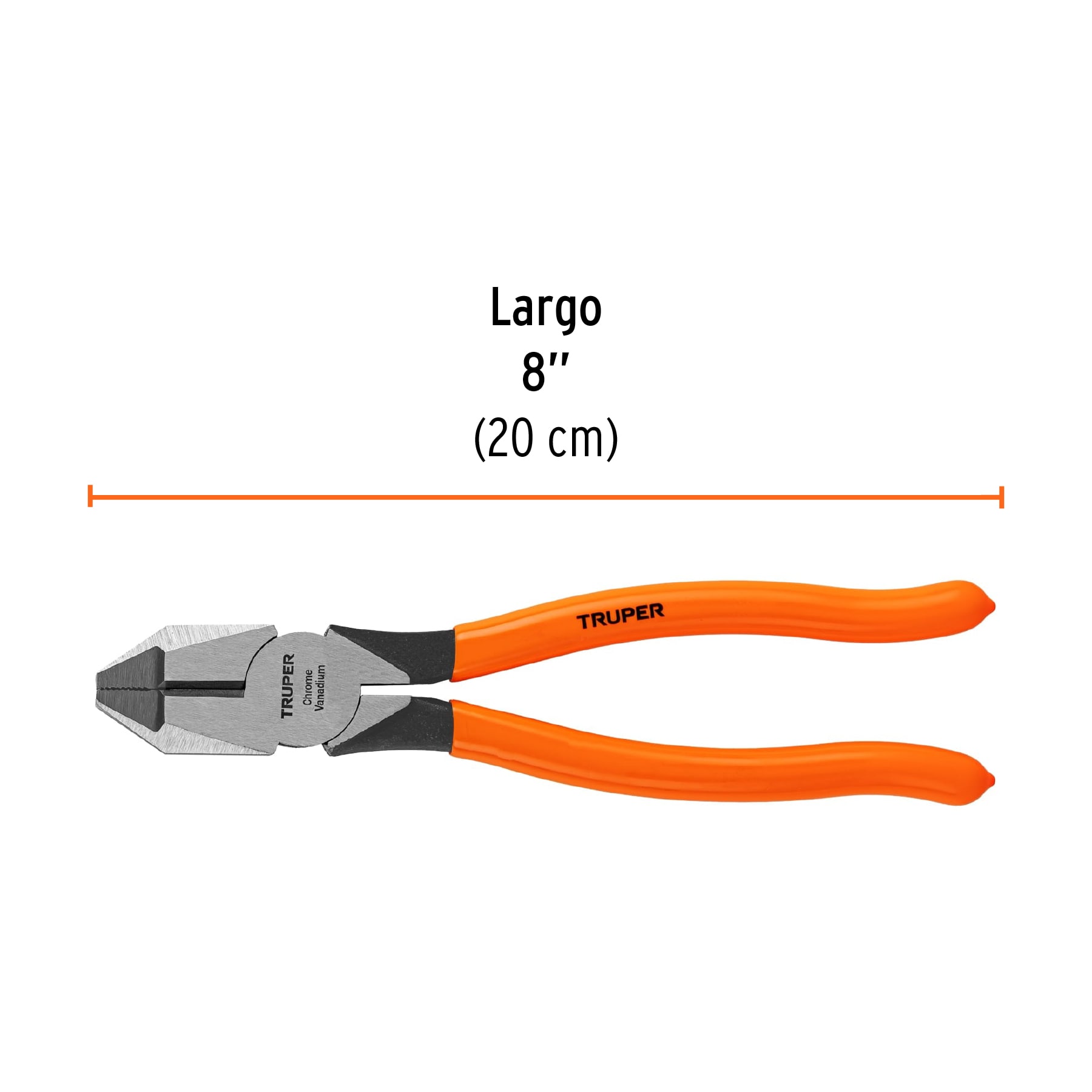 Pinza profesional para electricista 8', mango de PVC - T201-8 / 17304