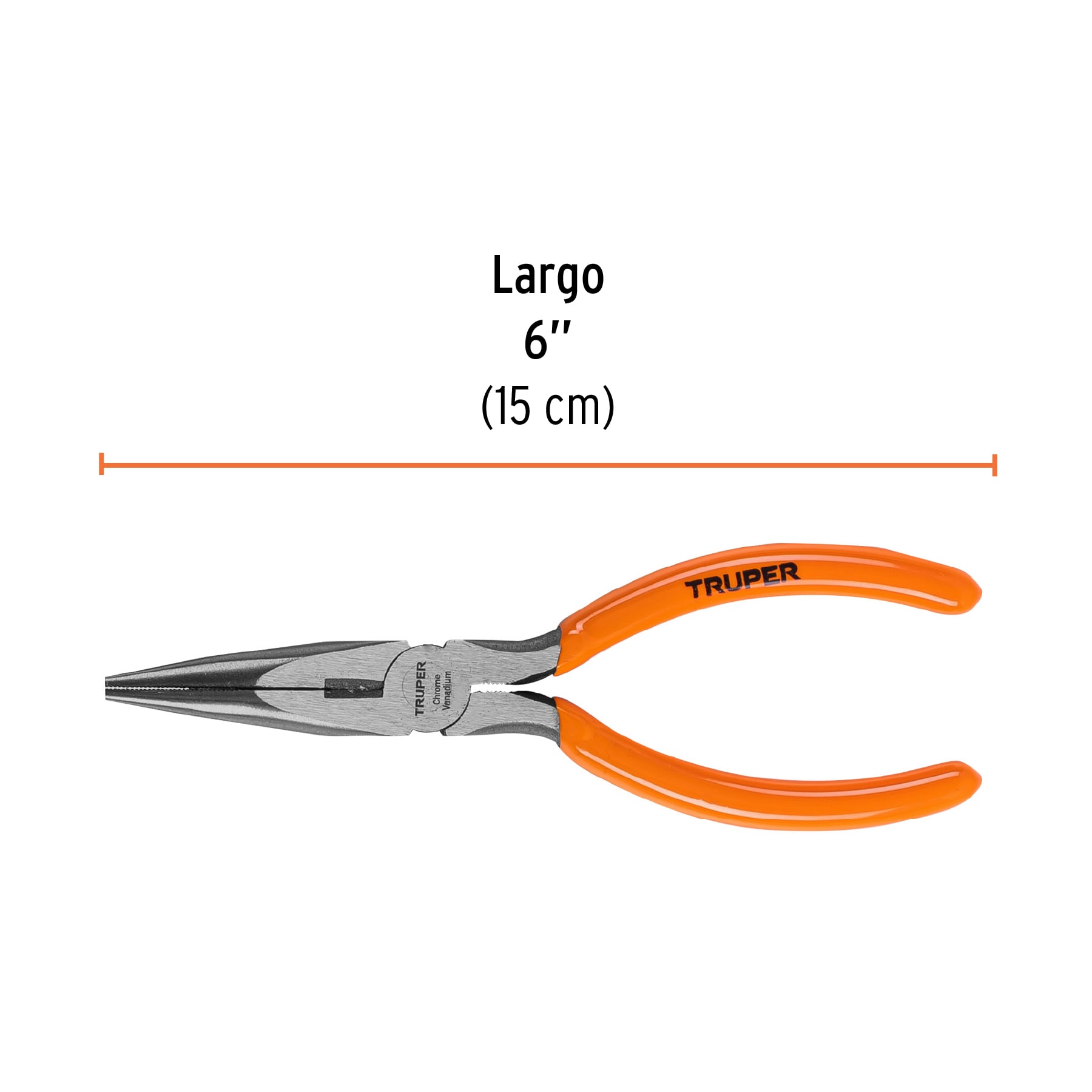 Pinza punta y corte 6', mango de PVC - T203-6 / 17309