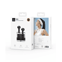 WiWU Transparent Wireless Bluetooth Earbuds T21 Ergonomic Semi earphone black