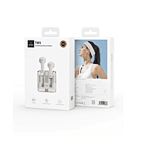 WiWU Transparent Wireless Bluetooth Earbuds T21 Ergonomic Semi earphone grey