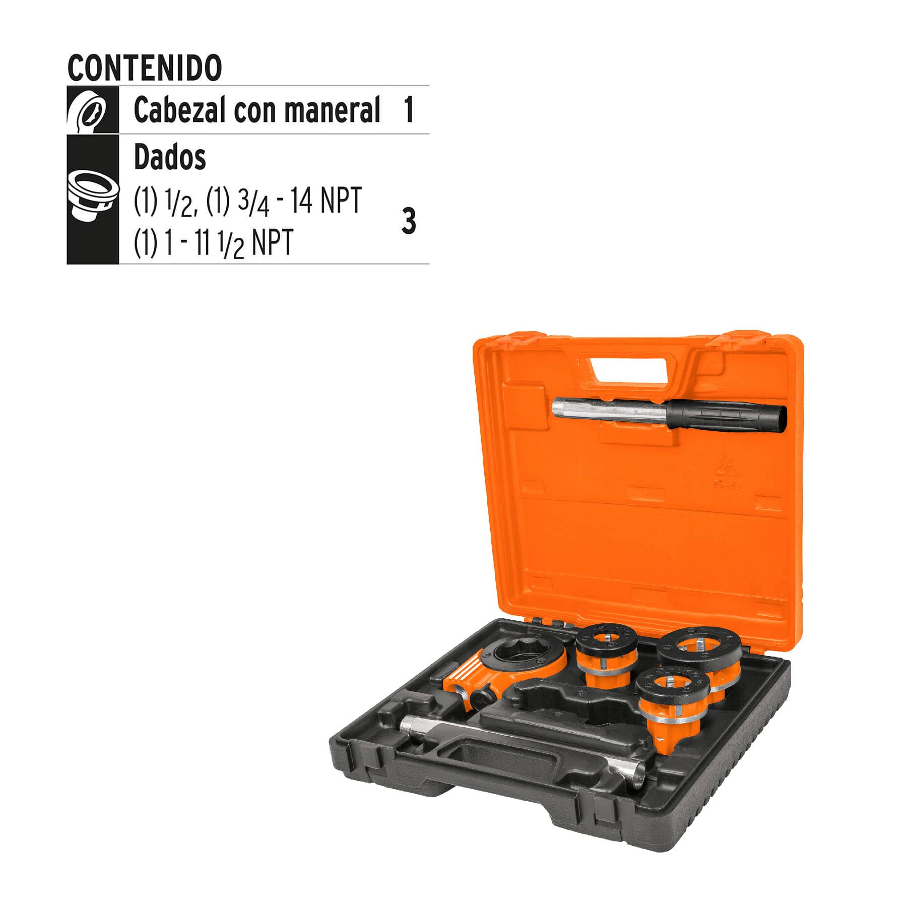 Juego de 4 tarrajas para tubo - TA-850 / 13070