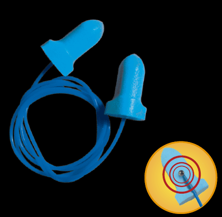 TAPON AUDITIVO DETECTABLE C/CORDON JYRSA C/100 PZA