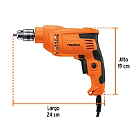 Taladro 3/8' 400 W, profesional, Truper - TAL-3/8A2 / 16708