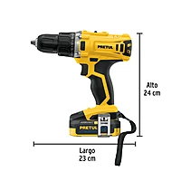 Taladro 1/2', 20V, 1 batería 2Ah, PRETUL, 26118 - TALI-20P2