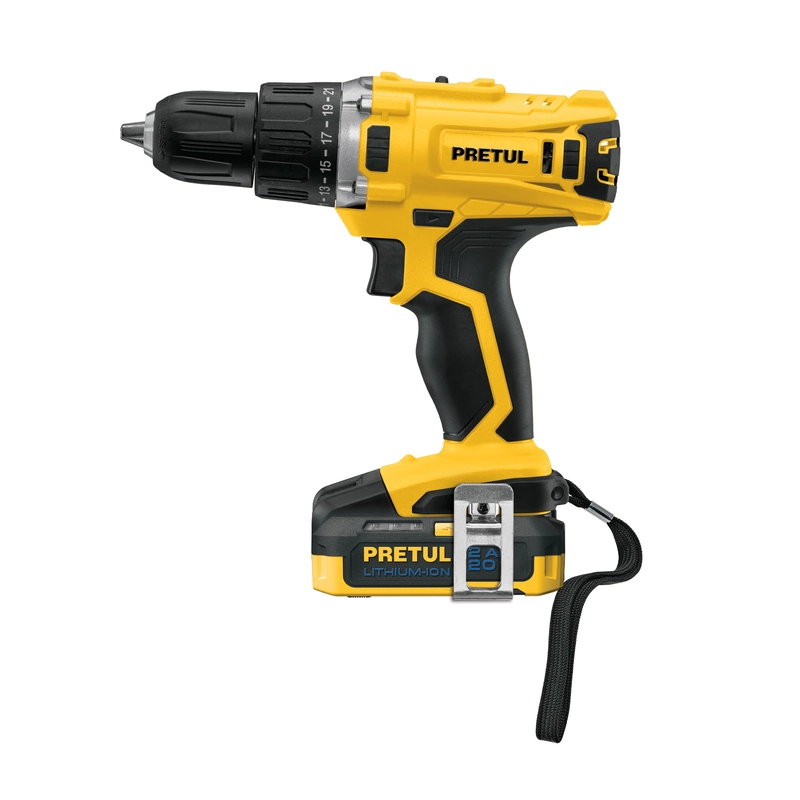 Taladro 1/2', 20V, 1 batería 2Ah, PRETUL, 26118 - TALI-20P2