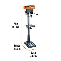 Taladro de piso 17", 1-1/2 HP (1200 W), broquero 5/8",Truper TAPI-17 / 16182
