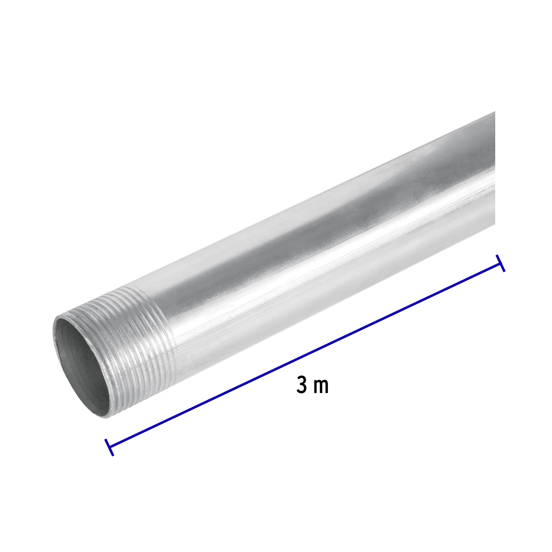 Instalacion de tuberia conduit 3/4" galvanizado 1 metro, pared delgada
