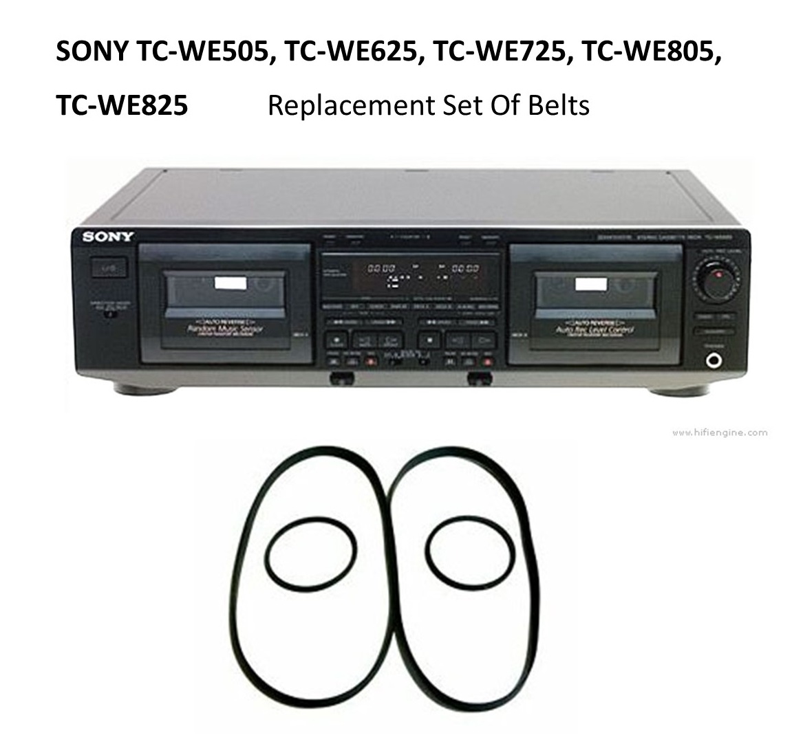 SONY TC-WE505, TC-WE625, TC-WE725, TC-WE802, TC-WE825 Cassette Belt kit SONY TC-WE505, TC-WE625, TC-WE725, TC-WE802, TC-WE825 Cassette Belt kit