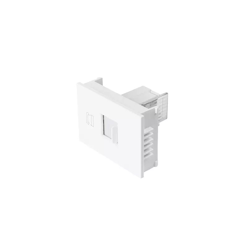 Toma de teléfono, 1.5 módulos, línea Española, color blanco - TE15-EB / 47056