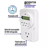 Temporizador digital, 8 eventos - TEM-8 / 48386