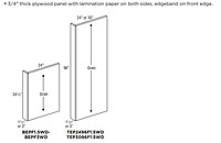 Classic Tall Cabinet Panel With Filler Attached 30" x 96" - Snow