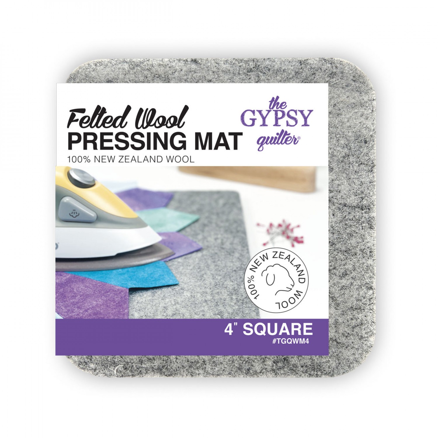 Wool Pressing Mat 4in x 4in x 1/2in Thick #TGQWM4