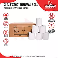 Thermal Roll 1PT 3 1/8" x 200' Reserve 10/5