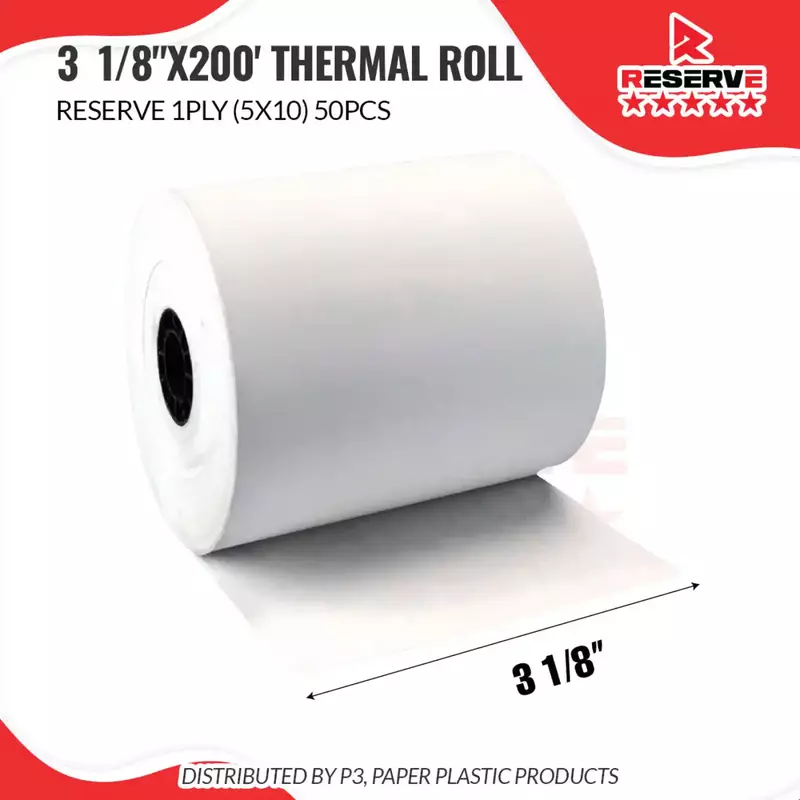 Thermal Roll 1PT 3 1/8" x 200' Reserve 10/5