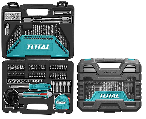 TOTAL 118PCS Accessories Set (THKTAC011182) Multi-Purpose Drill & Bit Kit
