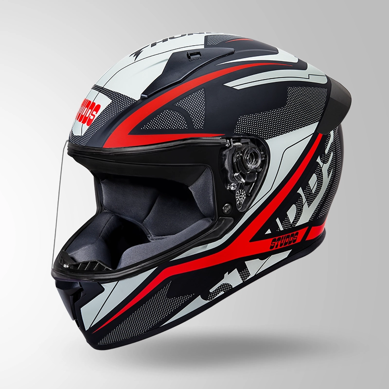 STUDDS THUNDER D4 BLACK N2 RED M/V (L)