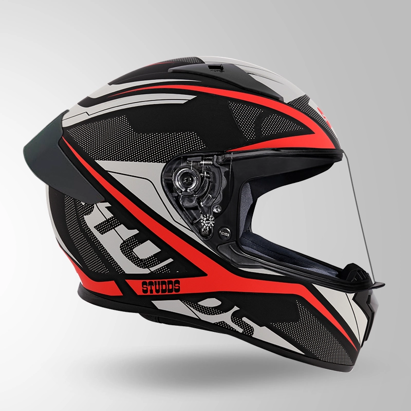 STUDDS THUNDER D4 BLACK N2 RED M/V (L)