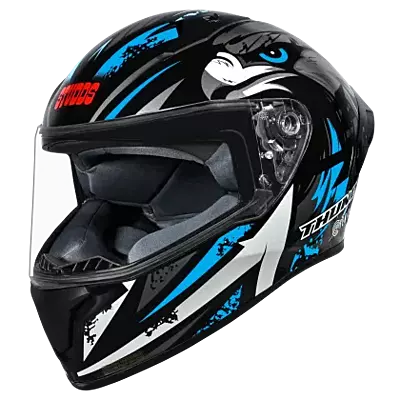 STUDDS THUNDER FENIX MATT BLACK N1 BLUE C/V 600 MM WITH SPOILER