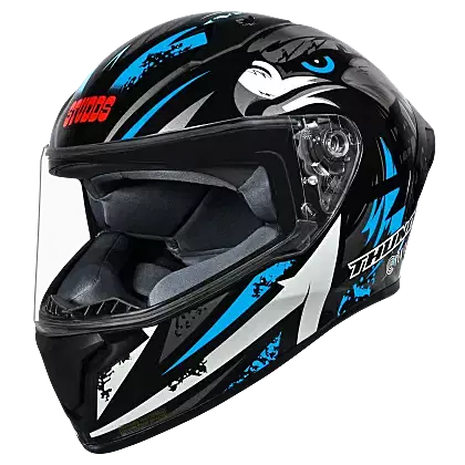 STUDDS THUNDER FENIX MATT BLACK N1 BLUE C/V 600 MM WITH SPOILER