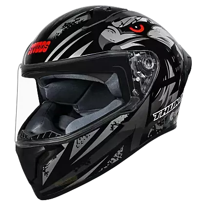 STUDDS THUNDER FENIX MATT BLACK N4 GREY C/V 600 MM WITH SPOILER