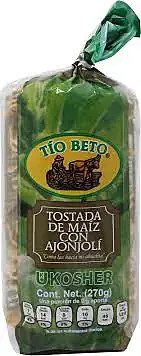 TIO BETO TOSTADAS DE MAIZ CON AJONJOLI 270 G