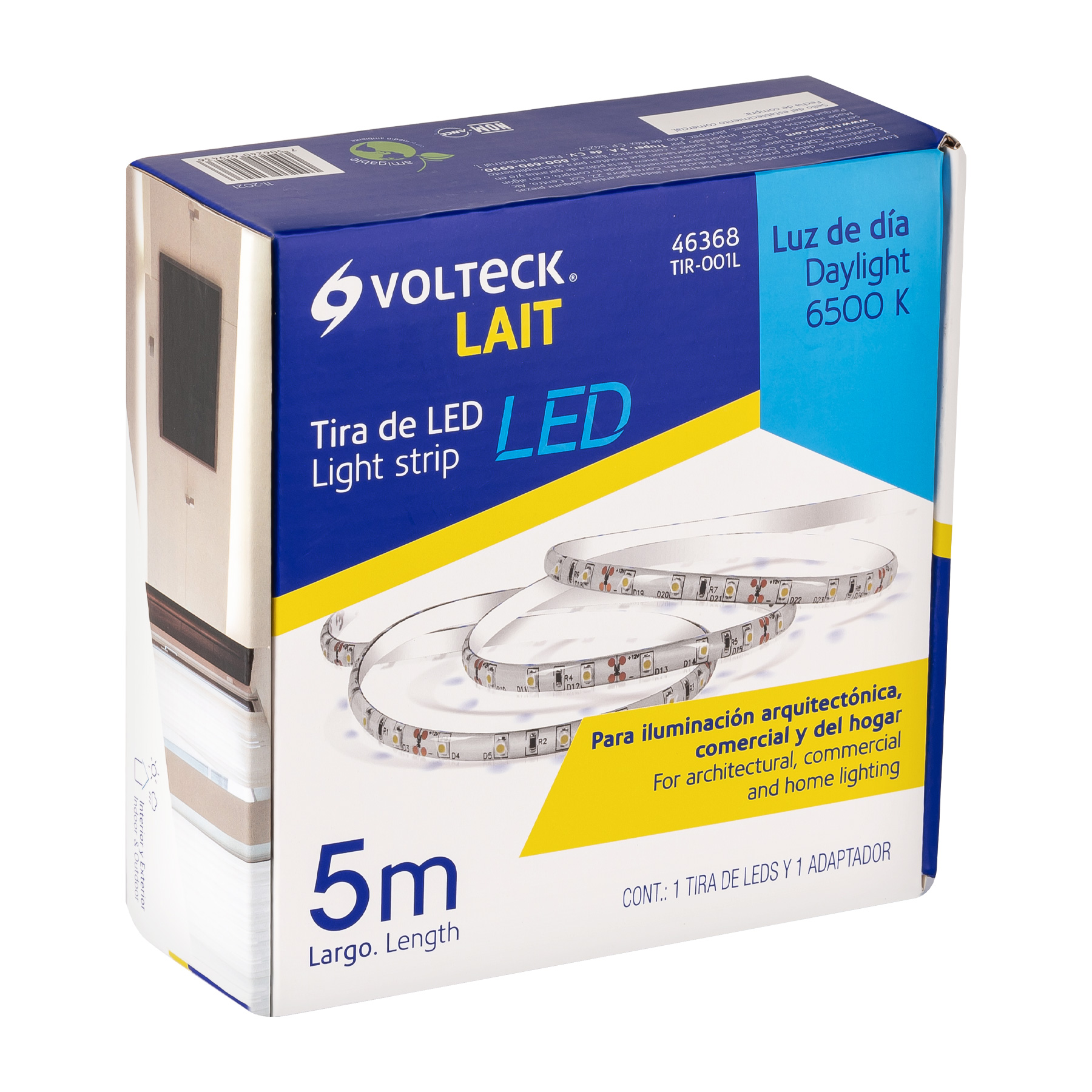 Tira de LED de 5 m 18 W para interior y exterior luz de día - TIR-001L / 46368