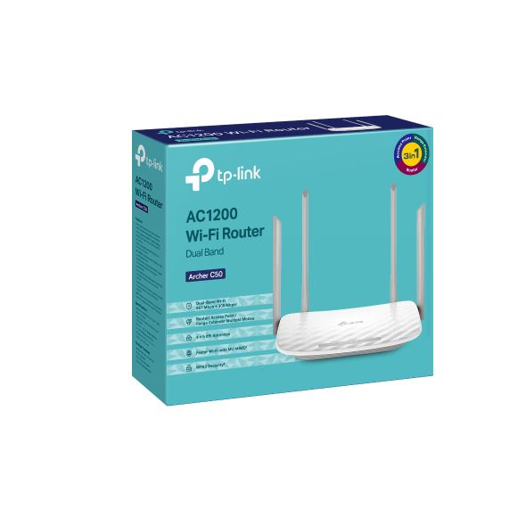 TP-Link AC1200 Wireless Dual Band Router - TL-ARCHER C50 TP-Link AC1200 Wireless Dual Band Router - TL-ARCHER C50