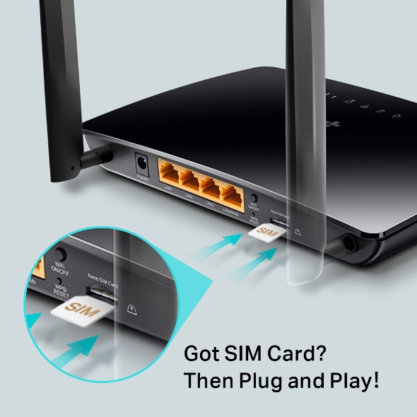 TP-Link AC750 Wireless Dual Band 4G LTE Router - TL-ARCHER MR200