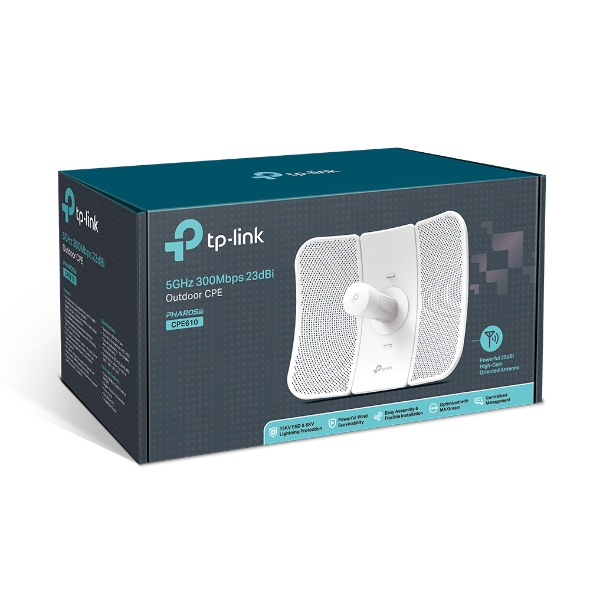 TP-Link 5GHz 300Mbps 23dBi Outdoor CPE - TL-CPE610 TP-Link 5GHz 300Mbps 23dBi Outdoor CPE - TL-CPE610