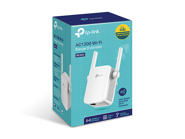 TP-Link AC1200 Wireless N Wall Plugged Range Extender - TL-RE305 TP-Link AC1200 Wireless N Wall Plugged Range Extender - TL-RE305