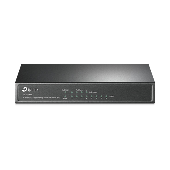 TP-Link 8-Port 10/100Mbps Desktop Switch with 4-Port PoE+ - TL-SF1008P