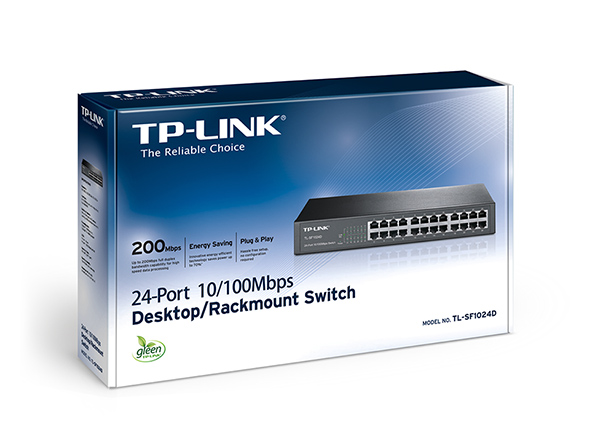 TP-Link 24-port 10/100Mbps Desktop/Rackmount Switch  - TL-SF1024D