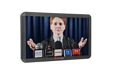 FORTINGE FBM173 17.3" FEEDBACK MONITOR FOR STUDIO  TELEPROMPTERS WITH TIMER