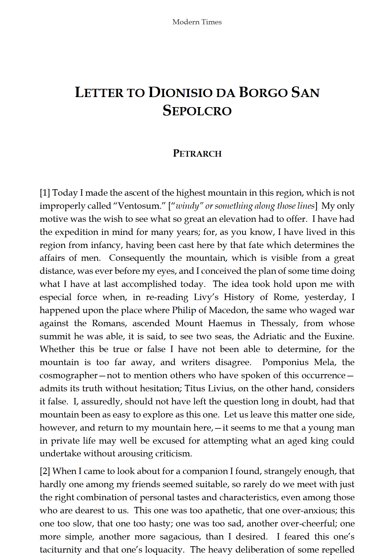 Modern Times READER: Traditio Nostra III Modern Times READER: Traditio Nostra III