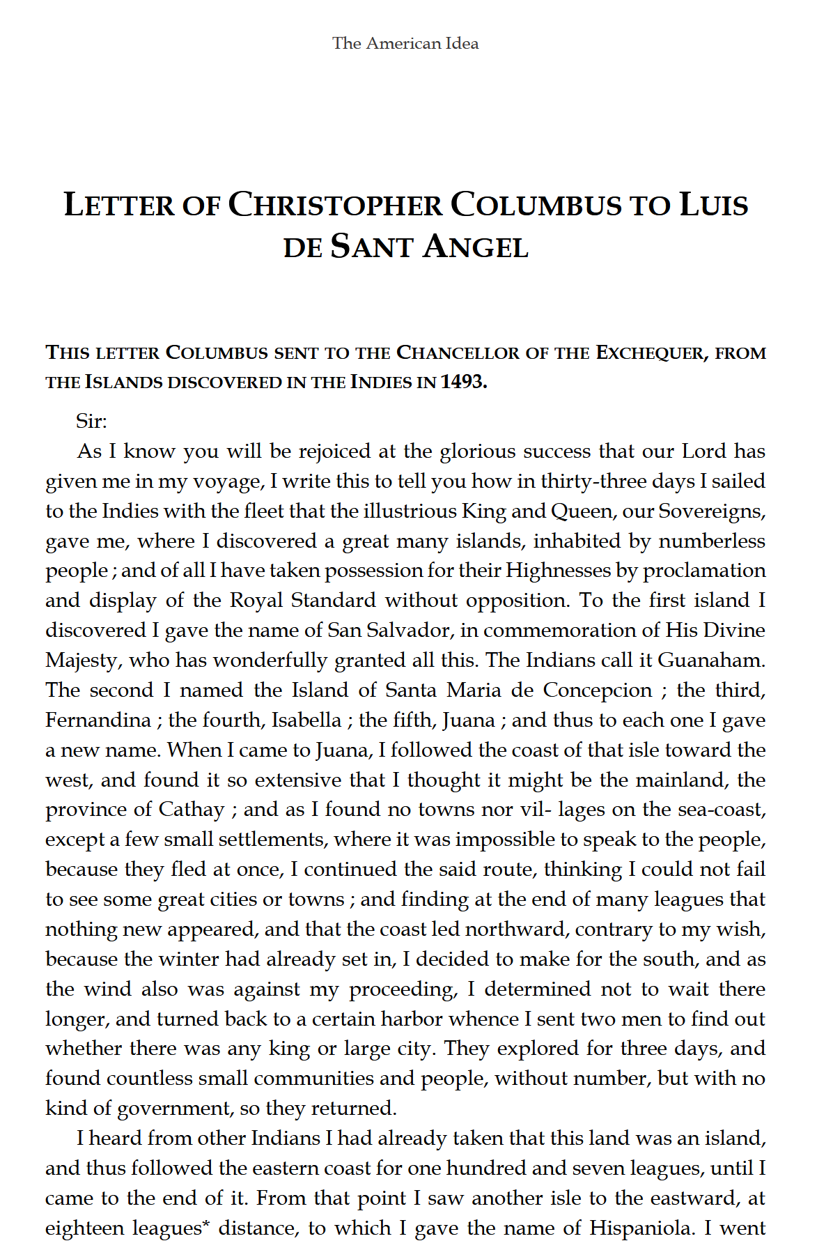 The American Idea READER: Traditio Nostra IV The American Idea READER: Traditio Nostra IV