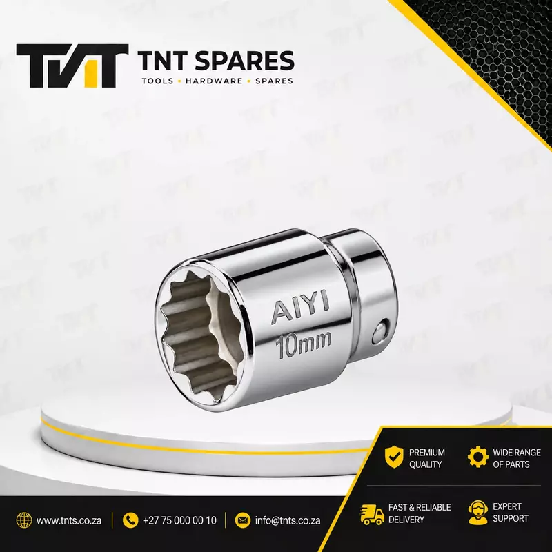 10mm AIYI 1/2-Inch Drive 12-Point Bi-Hex Short Socket