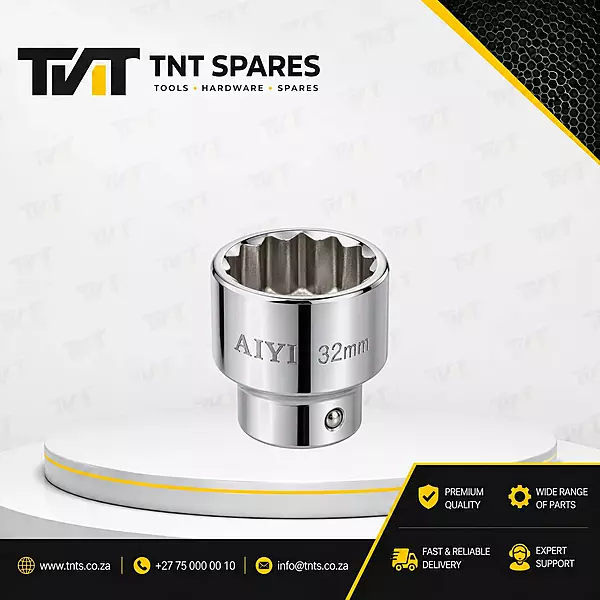 32mm AIYI 1/2-Inch Drive 12-Point Bi-Hex Short Socket