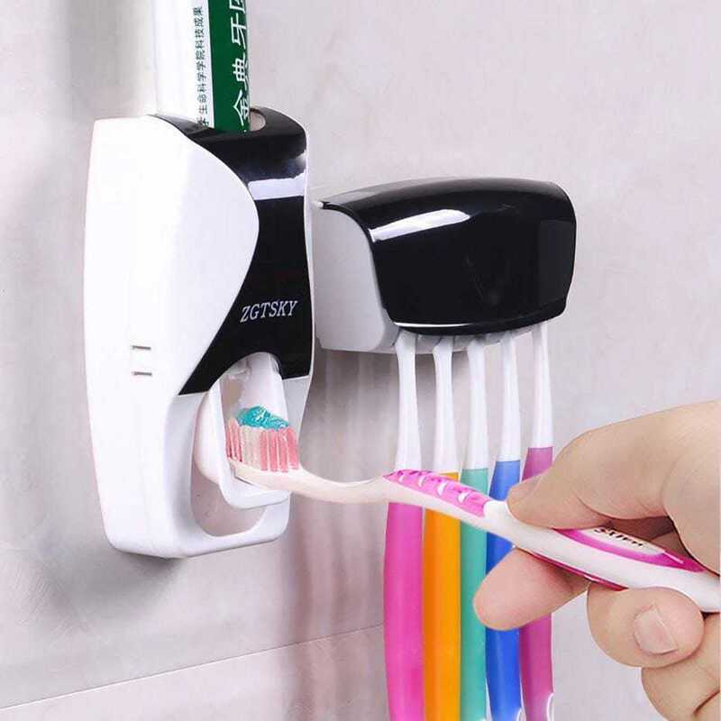 TOOTH PASTE DISPENSER AND STORAGE FOR TOOTH BRUSHES