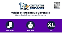 White Microporous Coveralls β ABC Construction Services